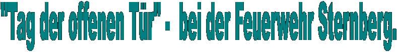 "Tag der offenen T�r" -  bei der Feuerwehr Sternberg.