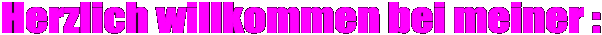 Herzlich willkommen bei meiner :